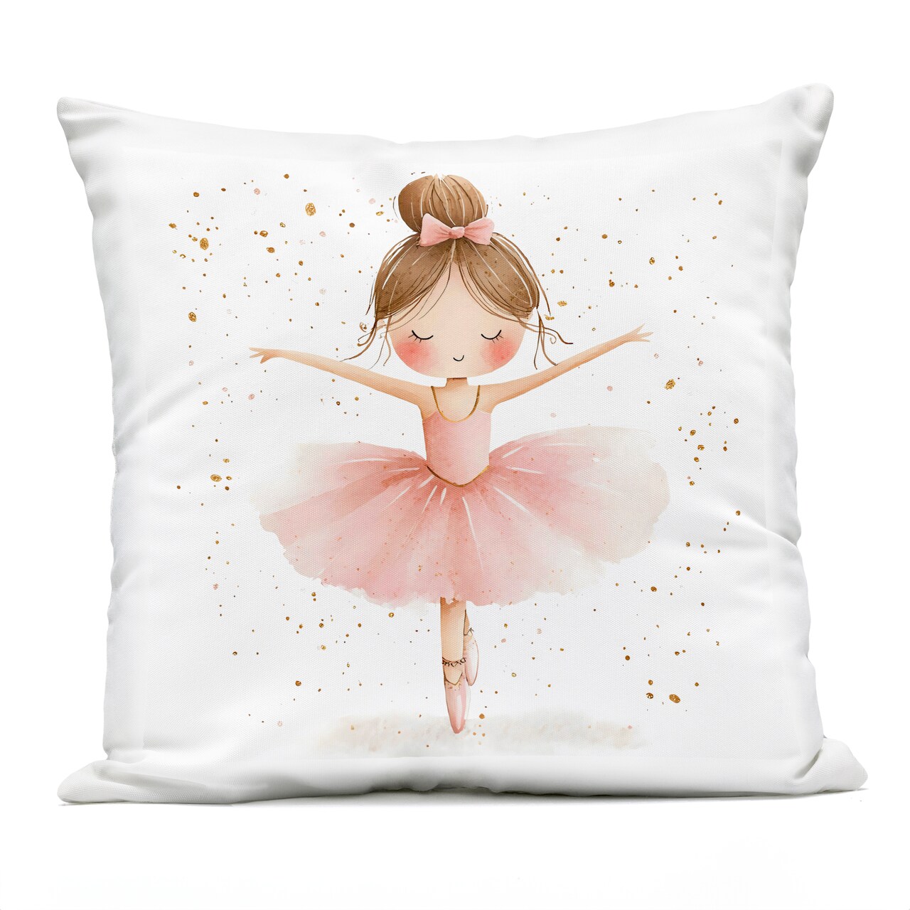 Stupell Industries Sweet Ballerina Pose Outdoor Printed Pillow, design by Creative Studio, 18 x 7 x 18